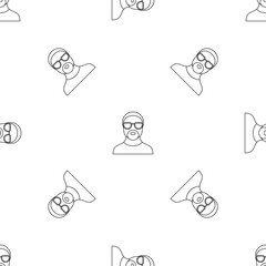 Poster - hip hop man pattern seamless vector repeat geometric for any web design