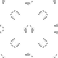 Poster - rap headset pattern seamless vector repeat geometric for any web design