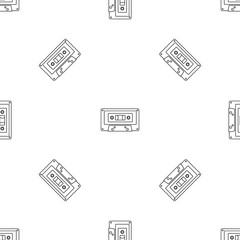 Poster - Music casette pattern seamless vector repeat geometric for any web design