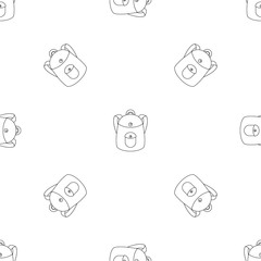 Poster - school backpack pattern seamless vector repeat geometric for any web design