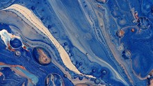 Blue Sand Tan Dramatic Colors Abstract