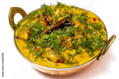 Cuadros en Lienzo Kadhi Pakoda or pakora, Indian cuisine, selective focus