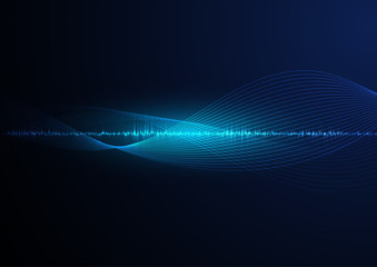 line soundwave abstract background