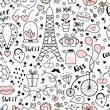 © savvalinka - Seamless pattern with hand drawn objects for Valentines day.