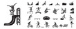 Skate park icons set. Simple set of skate park vector icons for web design on white background