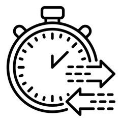Poster - Export time icon. Outline export time vector icon for web design isolated on white background