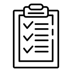Poster - Export check sheet icon. Outline export check sheet vector icon for web design isolated on white background