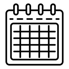 Poster - Export calendar icon. Outline export calendar vector icon for web design isolated on white background