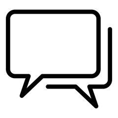 Poster - communication bubbles icon. outline communication bubbles vector icon for web design isolated on whi