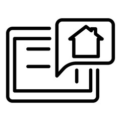Poster - Smart home control tablet icon. Outline smart home control tablet vector icon for web design isolated on white background