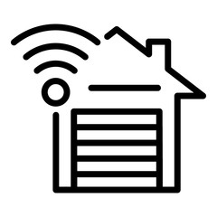 Poster - Garage doors control icon. Outline garage doors control vector icon for web design isolated on white background