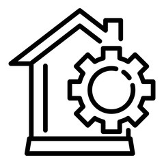 Poster - Smart home mechanism icon. Outline smart home mechanism vector icon for web design isolated on white background