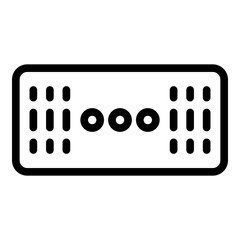 Poster - Wireless stereo speaker icon. Outline wireless stereo speaker vector icon for web design isolated on white background