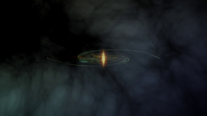 Wall Mural - Spiral galaxy in deep space with stars and nebula