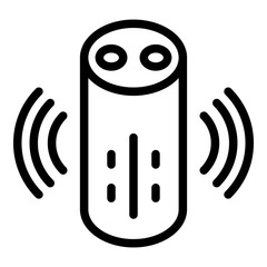 Poster - Loud smart speaker icon. Outline loud smart speaker vector icon for web design isolated on white background