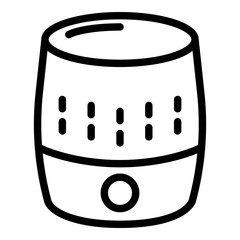 Poster - Mini smart speaker icon. Outline mini smart speaker vector icon for web design isolated on white background
