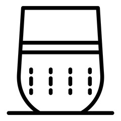 Poster - Rounded smart speaker icon. Outline rounded smart speaker vector icon for web design isolated on white background