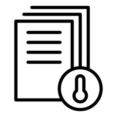 Poster - Archive temperature icon. Outline archive temperature vector icon for web design isolated on white background