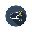 Weather icon with long shadow