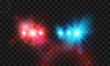 © Ihor - Template flash red and blue light police car siren. Vector illustration isolated on transparent background