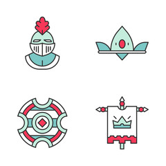 Sticker - Medieval color icons set