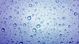 Fototapeta Łazienka - Water droplets texture on blue background