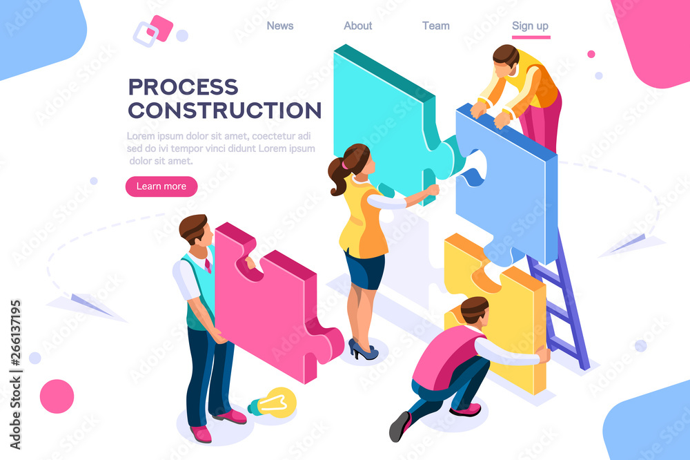 Corporate, joint company. People push support, process construction ...