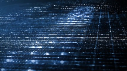 Poster - abstract digital technology background concept. motion of digital data flow. transferring of big dat