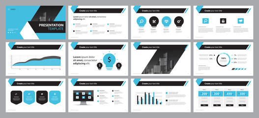 Aufkleber - layout design template for business presentation and use for annual report template  design with infographic elements and chart   concept