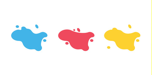 Fototapete - Modern abstract vector banner set. Flat geometric liquid form with various colors. Modern vector template, Template for the design of a logo, flyer or presentation. Abstract geometric shapes