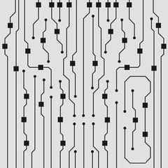 Poster - Vector circuit board background. Abstract flat circuit board illustration