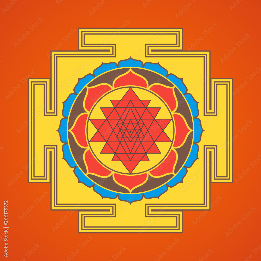 hinduism yantra sacred geometry mandala. Stock Vector | Adobe Stock
