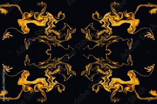 Abstraction liquid gold paintings for sale, stock. Creative design background...