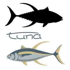 tuna fish, vector illustration,flat style