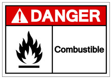 Danger Combustible Symbol Sign, Vector Illustration, Isolate On White Background Label. EPS10