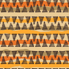 Tribal ethnic seamless pattern with geometric elements