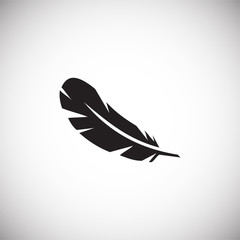 Poster - feather icon on background for graphic and web design. simple vector sign. internet concept symbol f