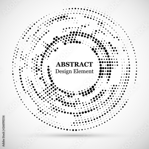 Abstract dotted halftone modern pattern background.Black decorative design ha...