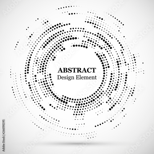 Abstract dotted halftone modern pattern background.Black decorative design ha...