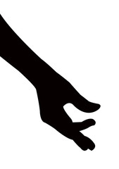 Poster - a hand silhouette vector