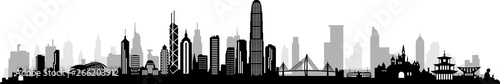 Photo HongKong City Skyline Vector