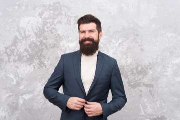 Portrait of masculinity. Modern life. Male fashion. Mature businessman. Brutal bearded hipster in formal suit. Tailor or fashion designer. elegant man with beard. Time for new haircut. be modern