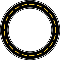 Circle race circuit vector illustration