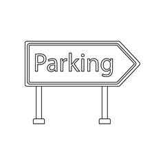 Poster - Parking area colored icon. Element of road signs and junctions for mobile concept and web apps icon. Outline, thin line icon for website design and development, app development