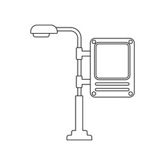 Poster - Digital billboard colored icon. Element of road signs and junctions for mobile concept and web apps icon. Outline, thin line icon for website design and development, app