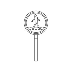 Poster - Crosswalk sign colored icon. Element of road signs and junctions for mobile concept and web apps icon. Outline, thin line icon for website design and development, app development