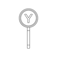 Poster - Yield sign colored icon. Element of road signs and junctions for mobile concept and web apps icon. Outline, thin line icon for website design and development, app development