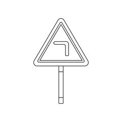 Poster - Directional sign colored icon. Element of road signs and junctions for mobile concept and web apps icon. Outline, thin line icon for website design and development, app development