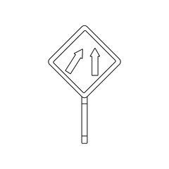 Poster - Destination distance colored icon. Element of road signs and junctions for mobile concept and web apps icon. Outline, thin line icon for website design and development, app
