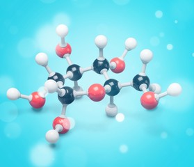 Wall Mural - Science Molecular DNA Model Structure on background